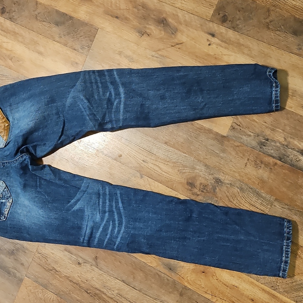 👖RUE 21 "Twenty One Black" Blue Skinny Jeans with Distressed Details - Picture 6 of 8